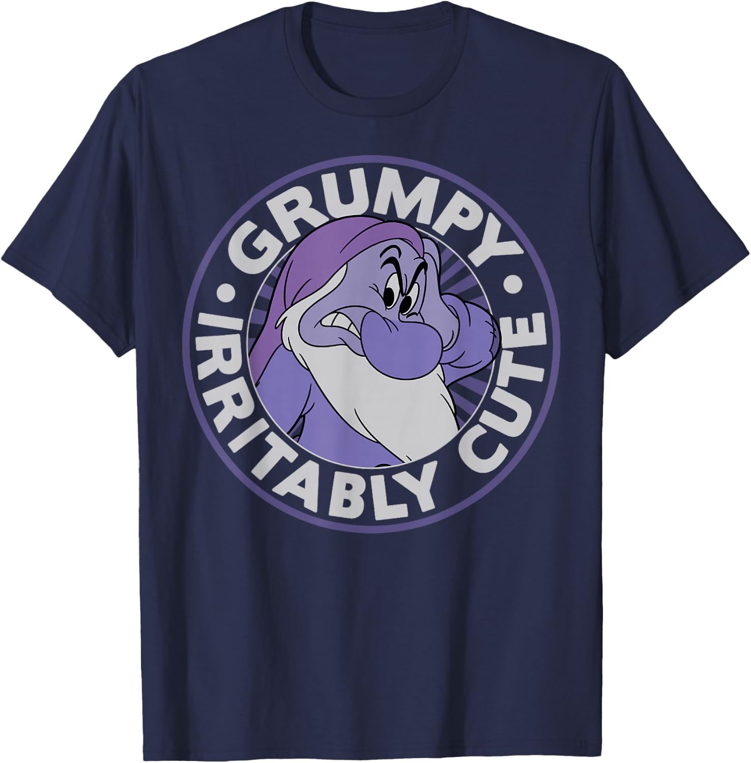 Disney Snow White Grumpy Irritably Cute Graphic T-Shirt - T-Shirt | Navy