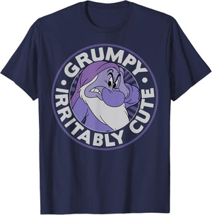 Disney Snow White Grumpy Irritably Cute Graphic T-Shirt - T-Shirt | Navy