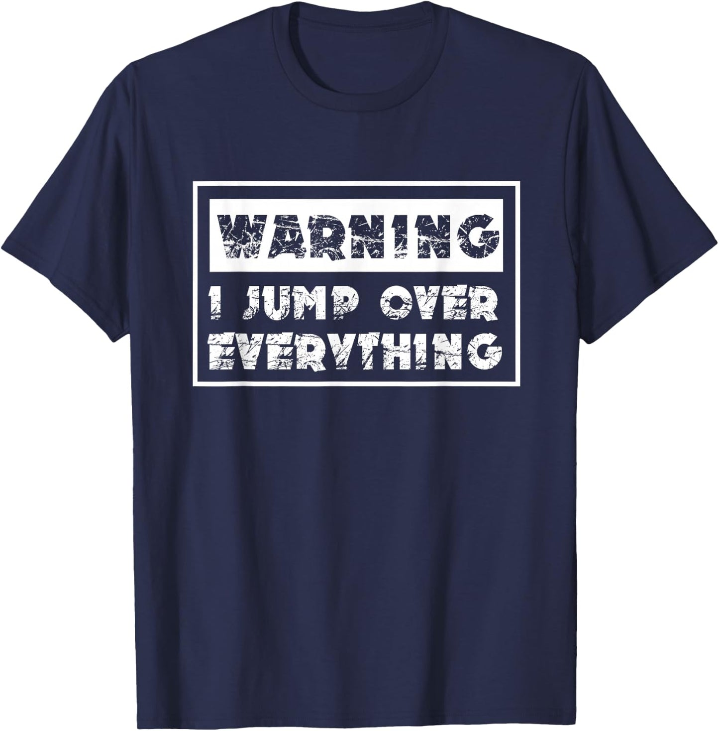 Parkour Warning "Ich springe über alles Free Running Parkour T-Shirt - T-Shirt | Navy