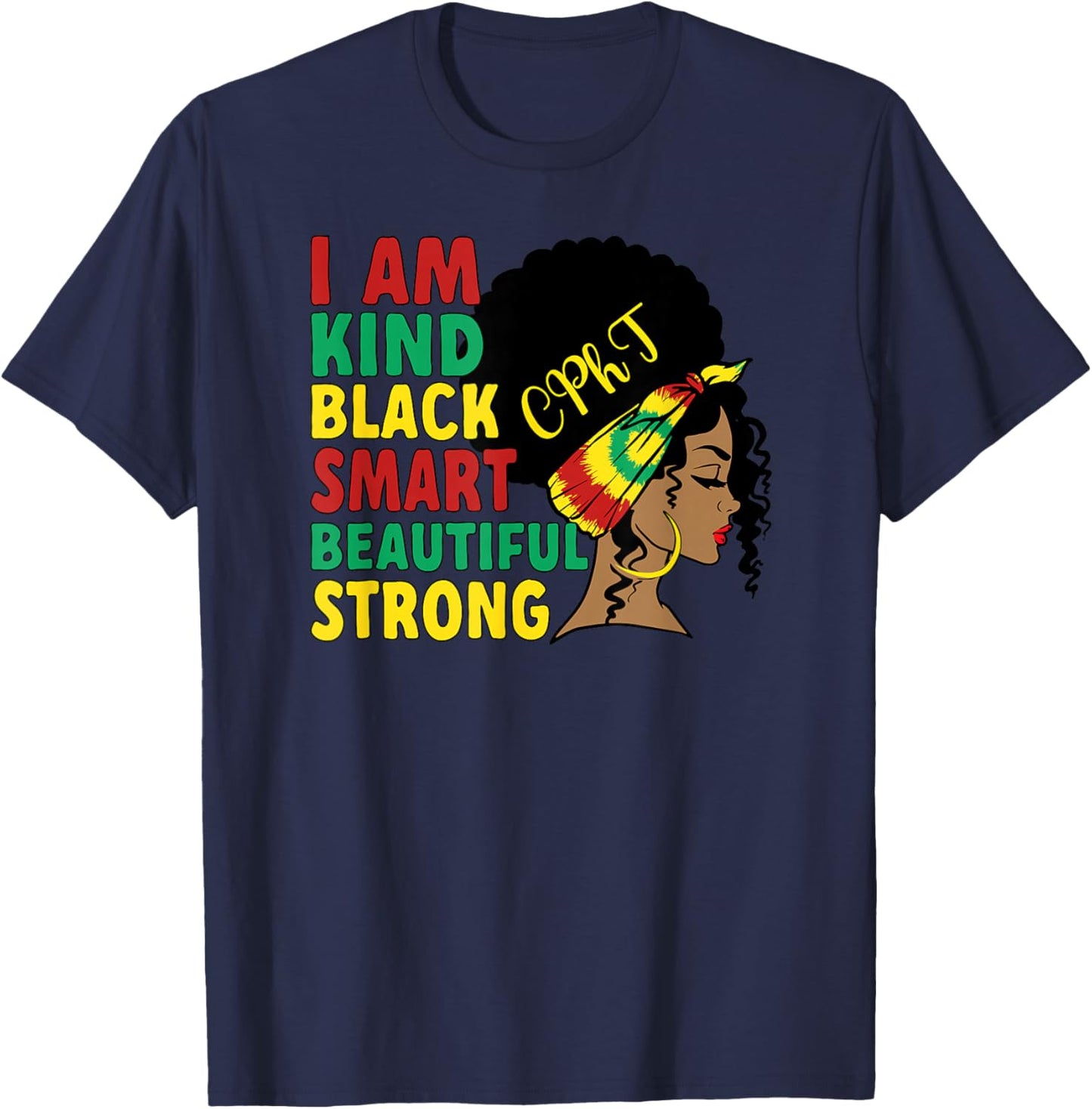 Black CPhT African American Certified Pharmacy Technician T-Shirt - T-Shirt | Navy