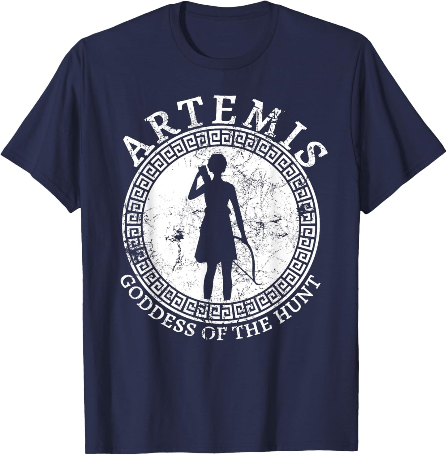 Artemis Greek Goddess Of The Hunt Ancient Greece Mythology T-Shirt - T-Shirt | Navy