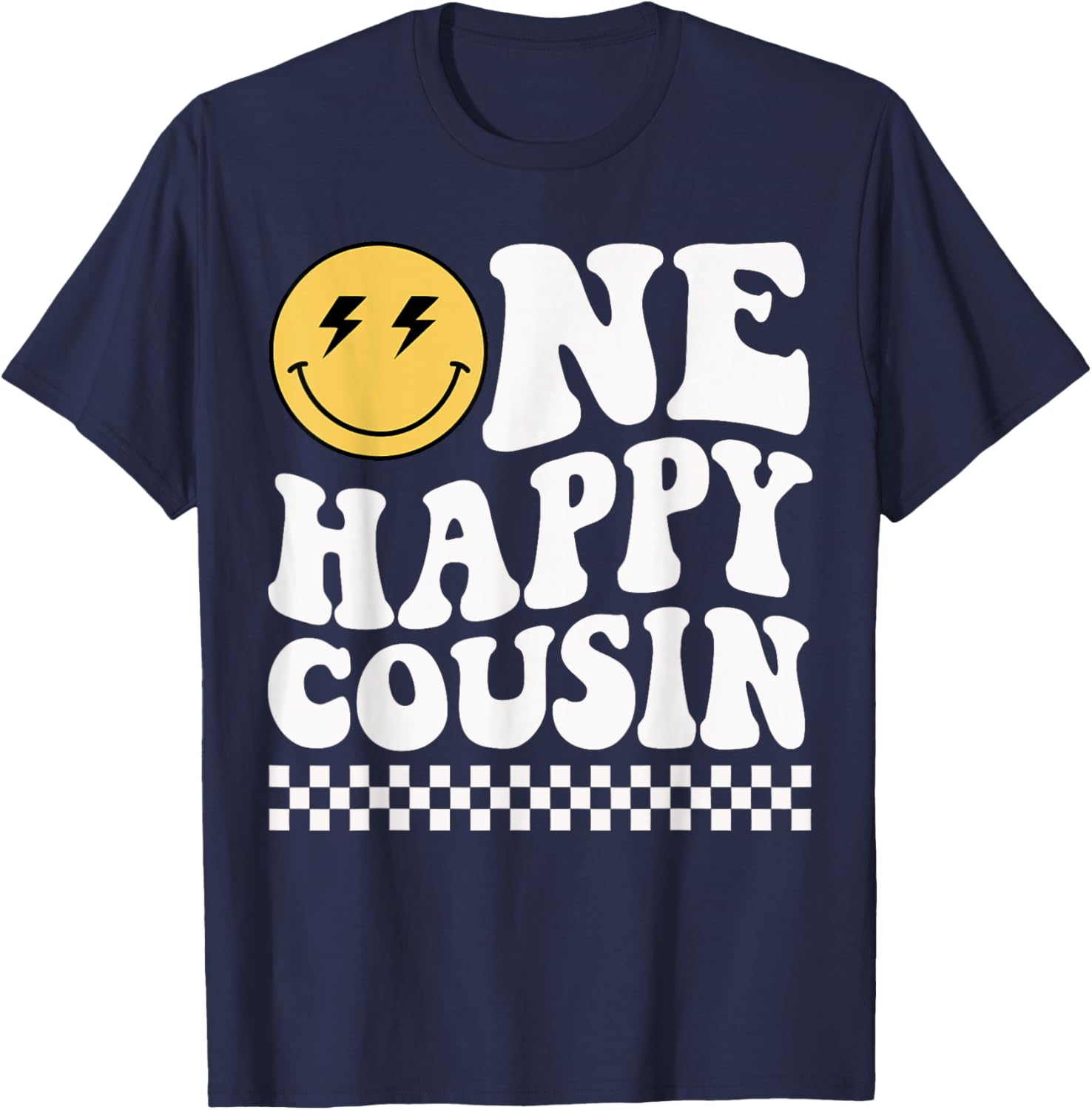 One Happy Dude Cousin 1st Birthday Family Matching T-Shirt - T-Shirt | Navy