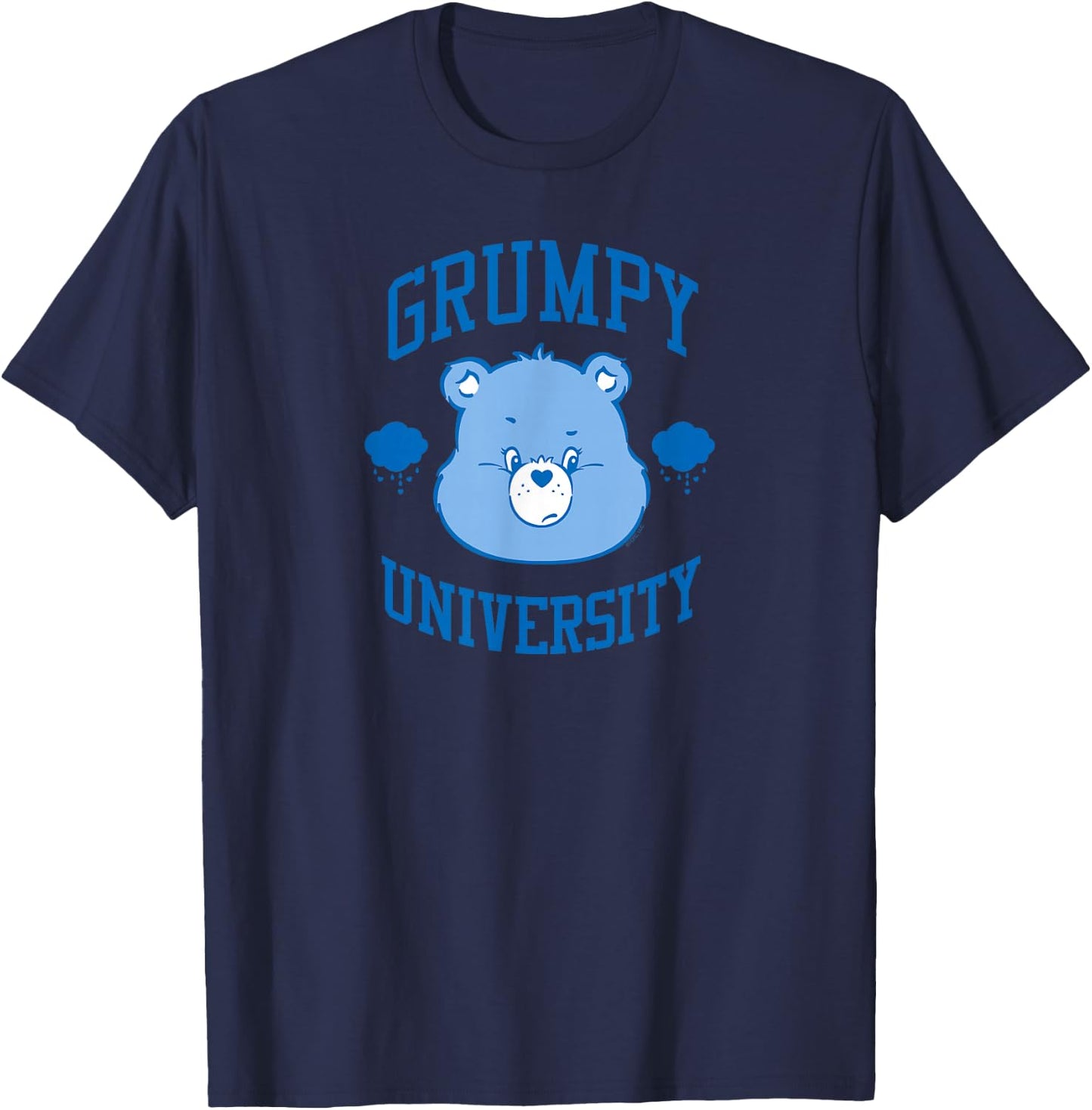 Care Bears Grumpy University Retro Cartoon T-Shirt - T-Shirt | Navy