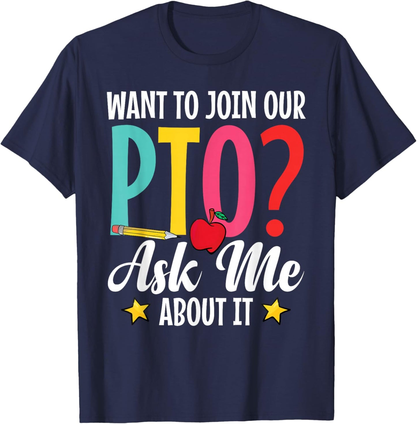 Parent Teacher Organization Parent School Volunteer PTO Crew T-Shirt - T-Shirt | Navy