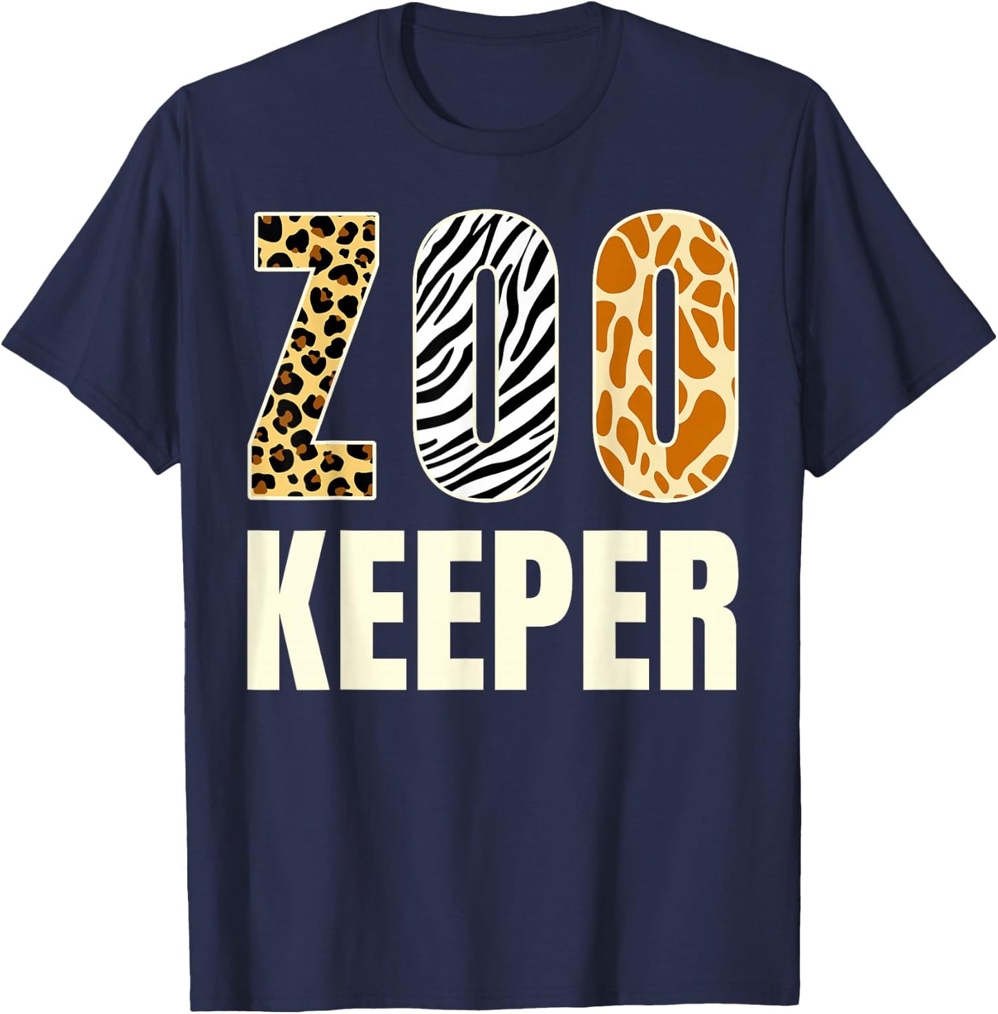 Zookeeper Zoo Animals Savanna Safari Funny Halloween Costume T-Shirt - T-Shirt | Navy