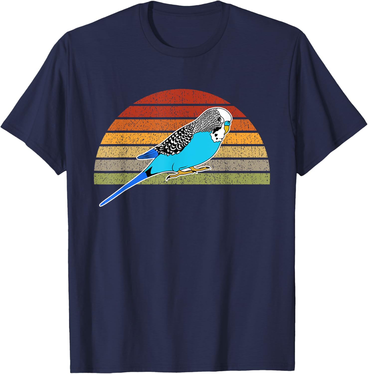 Budgie Graphic Pet Bird Parakeet Budgerigar Gift T-Shirt - T-Shirt | Navy