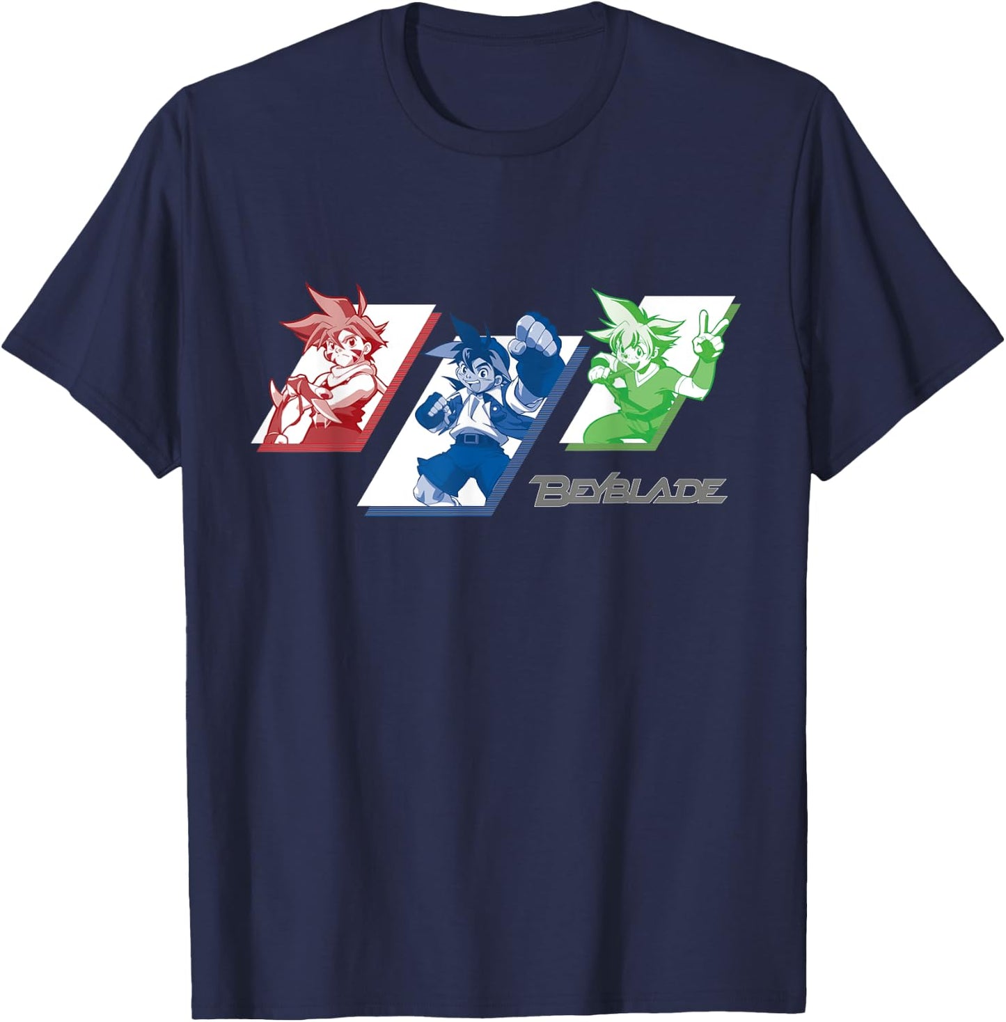 Beyblade Generaton 1 Triad Dark T-Shirt - T-Shirt | Navy