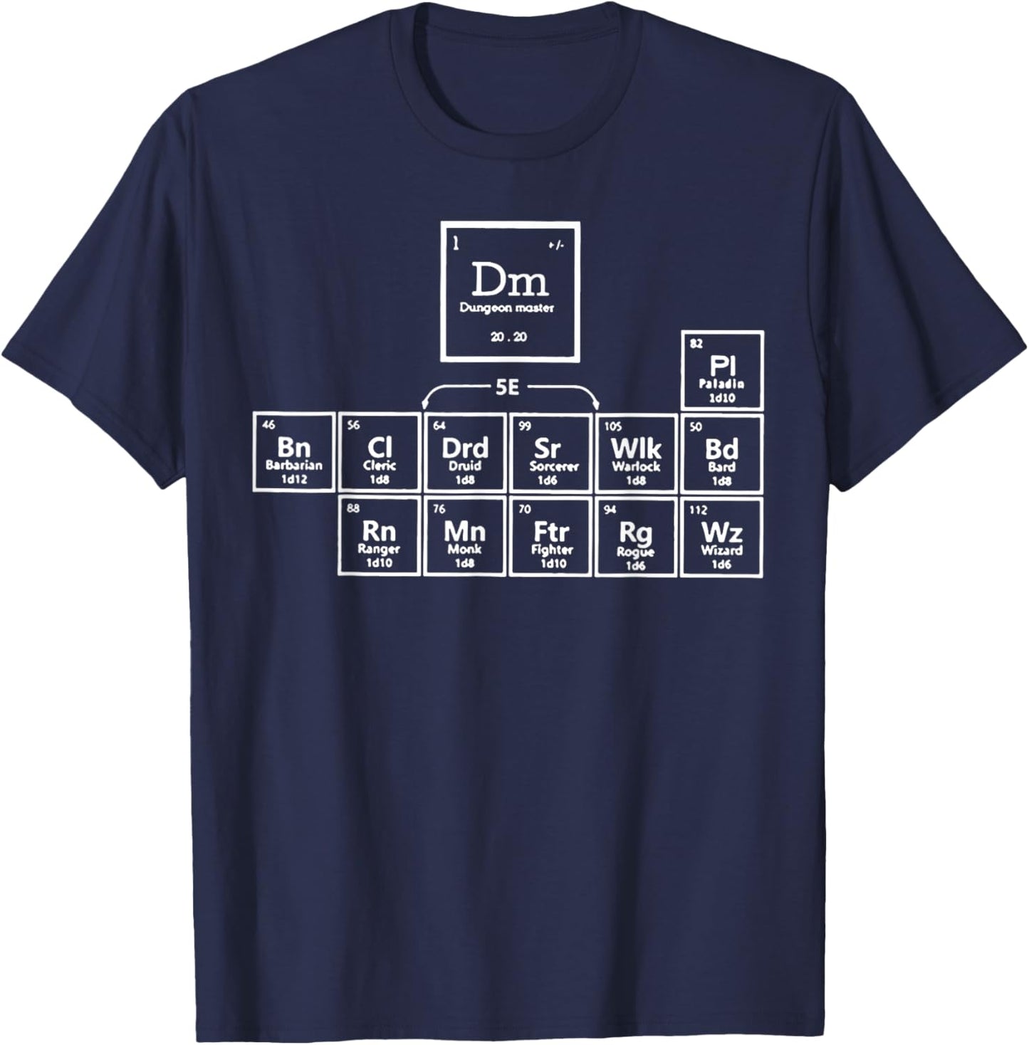 DND Periodic Table T-Shirt - T-Shirt | Navy