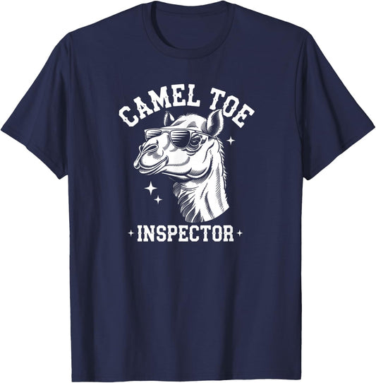 Camel Toe Inspector Funny Adult Animal Dad Joke T-Shirt - T-Shirt | Navy