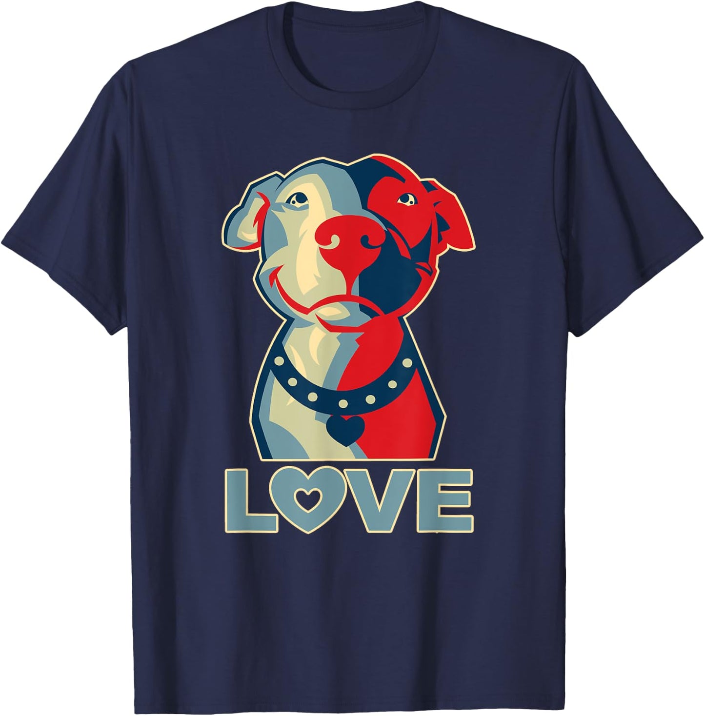 Pitbull Love Graphic T-Shirt - T-Shirt | Navy