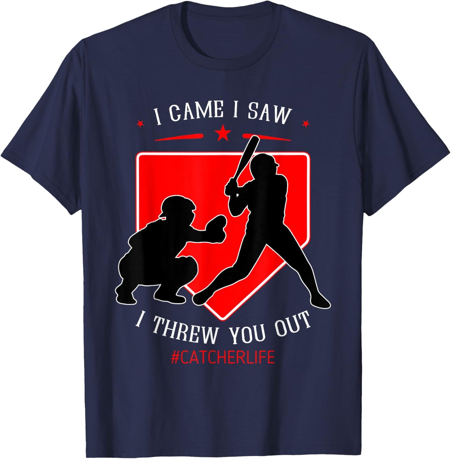 Softball Catcher Player Team Sport Ball Fielding Gloves Gift T-Shirt - T-Shirt | Navy