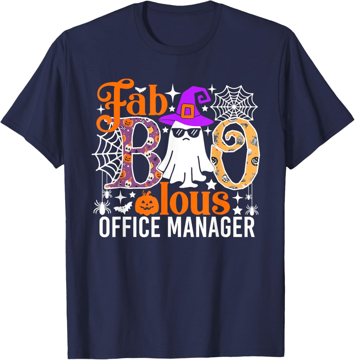 Fab Boo Lous Office Manager Funny Halloween Costume T-Shirt - T-Shirt | Navy