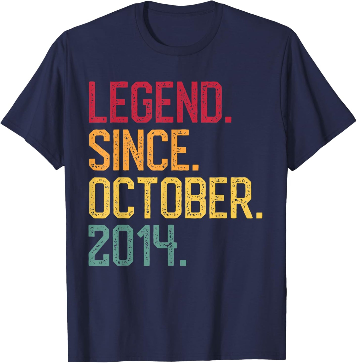 Legend Since October 2014 6th Birthday Gift 6 Years Old T-Shirt - T-Shirt | Navy