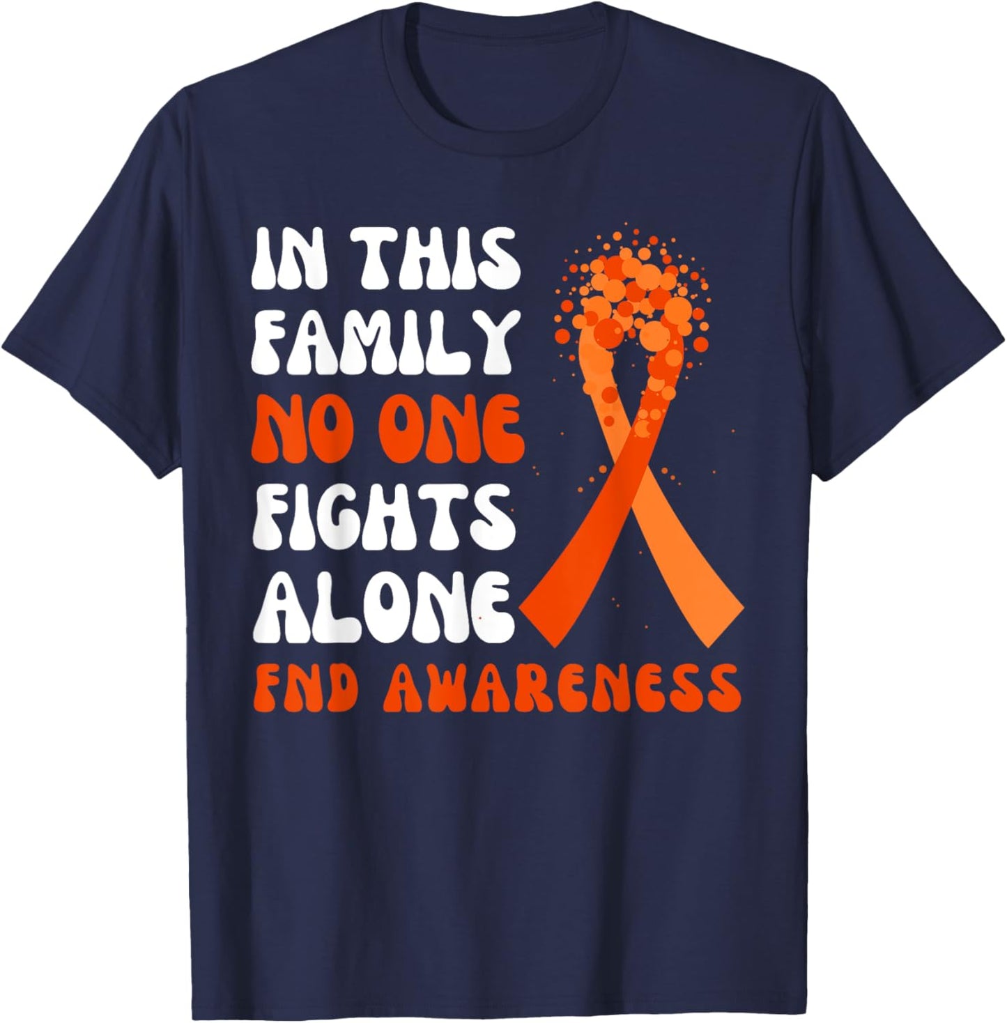 Functional Neurological Disorder Awareness FND Ribbon Family T-Shirt - T-Shirt | Navy