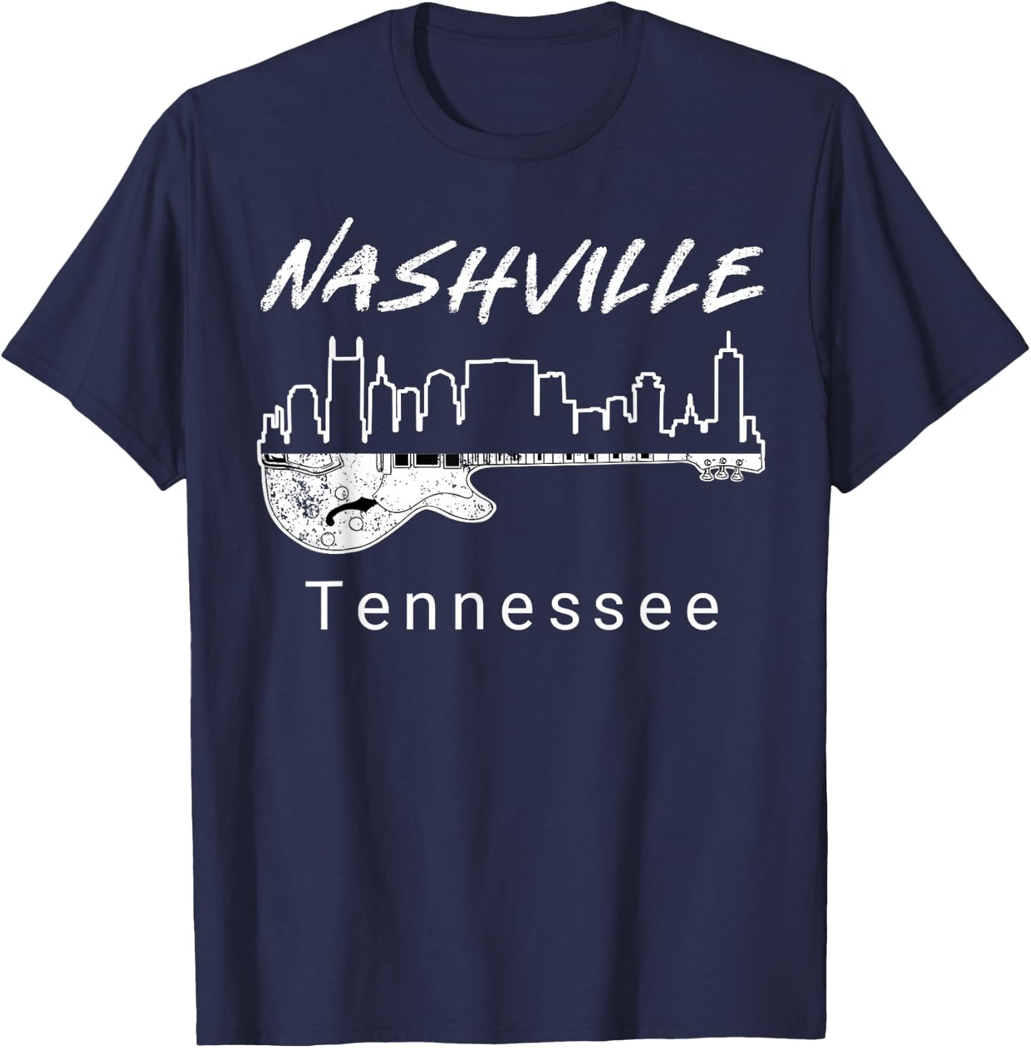 Souvenir Shirts from Nashville Tn Guitar Nashville Gifts T-Shirt - T-Shirt | Navy