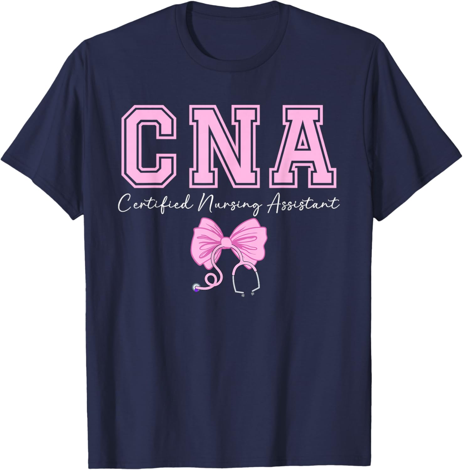 CNA Certified Nursing Assistant CNA Nurse Coquette T-Shirt - T-Shirt | Navy
