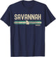 Savannah GA | Georgia | Travel & 80s Style T-Shirt - T-Shirt | Navy