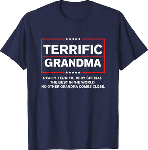 Terrific Grandma - Funny Donald Trump 2024 Supporter T-Shirt - T-Shirt | Navy