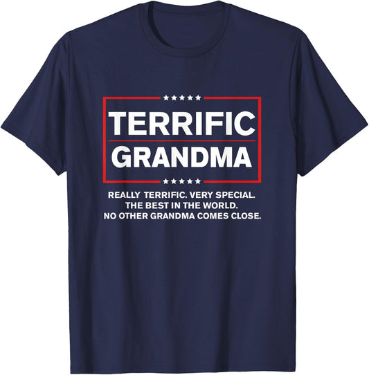 Terrific Grandma - Funny Donald Trump 2024 Supporter T-Shirt - T-Shirt | Navy