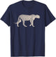 Cheetah , Cheetah on the Hunt T-Shirt - T-Shirt | Navy
