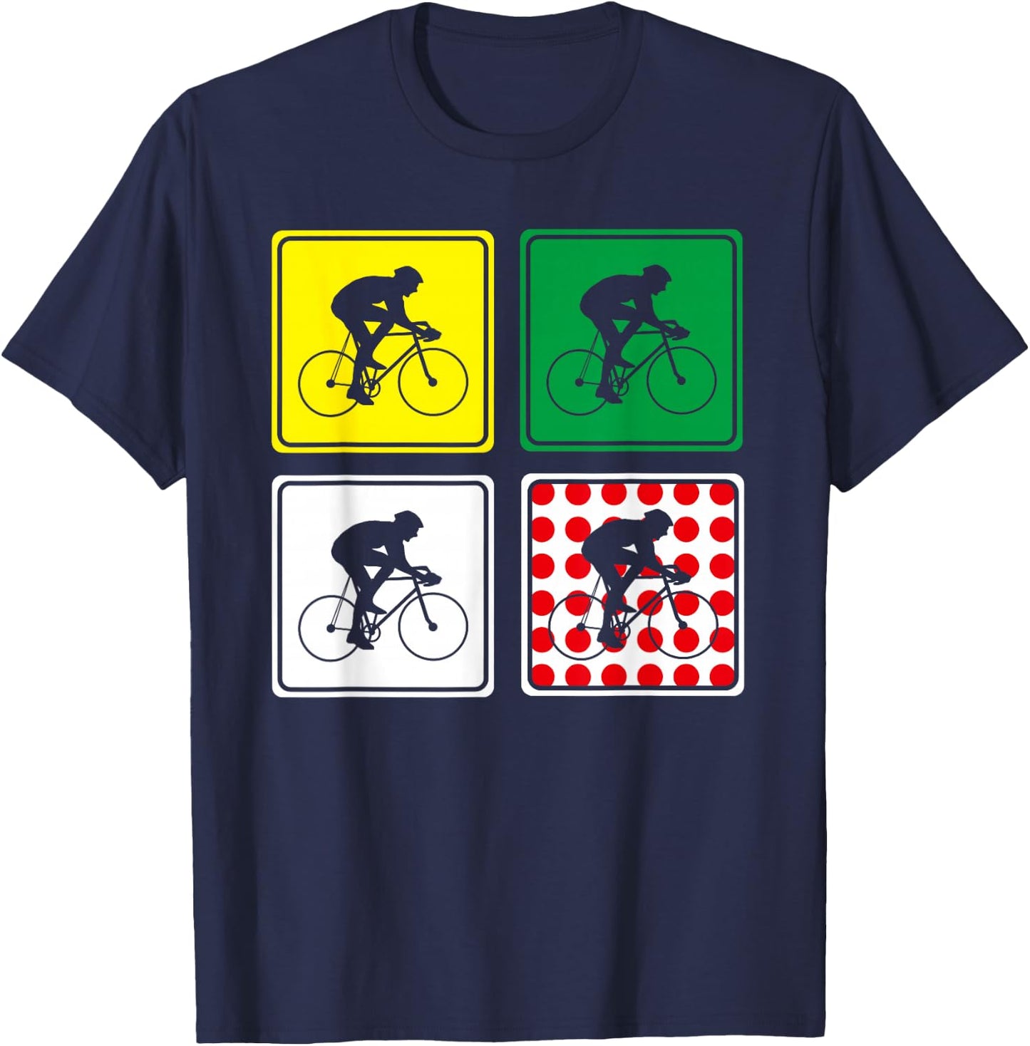 Racing Road Bike Jersey Bicycle Cycling Race Street Biking T-Shirt - T-Shirt | Navy