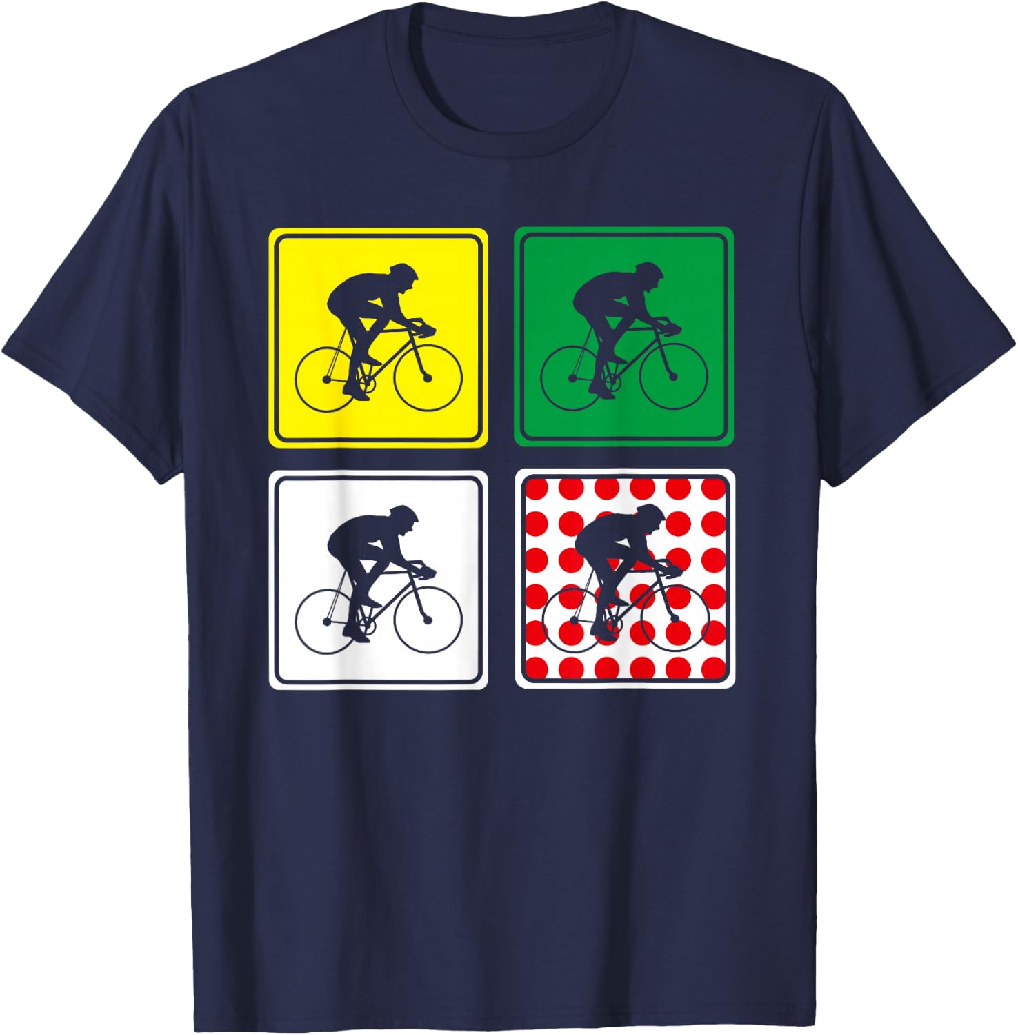 Racing Road Bike Jersey Bicycle Cycling Race Street Biking T-Shirt - T-Shirt | Navy