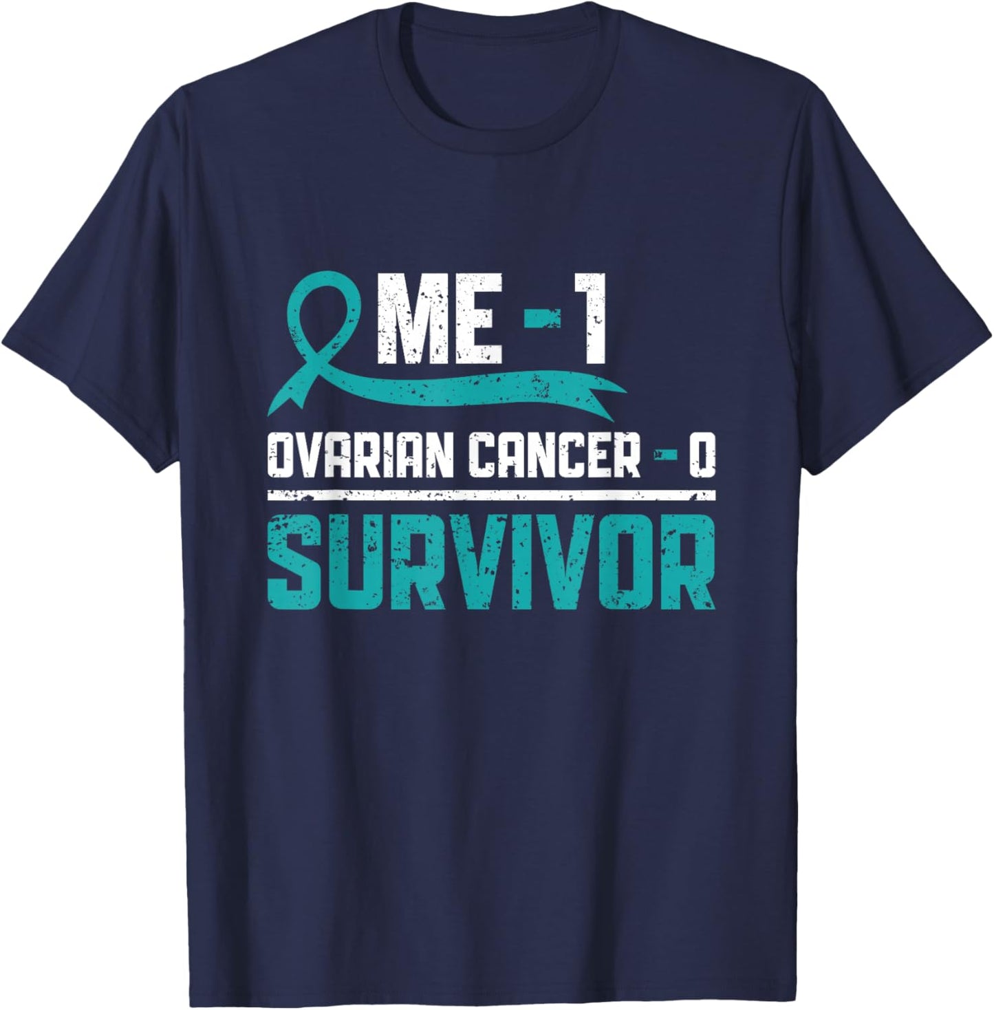 Ovarian Cancer Survivor Ovarian Cancer Warrior T-Shirt - T-Shirt | Navy