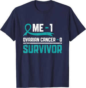 Ovarian Cancer Survivor Ovarian Cancer Warrior T-Shirt - T-Shirt | Navy