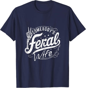 Feral Summer Somebody's Feral Wife T-Shirt - T-Shirt | Navy