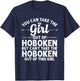 Girl Out Of HOBOKEN NJ NEW JERSEY Gift Funny Home Roots USA T-Shirt - T-Shirt | Navy