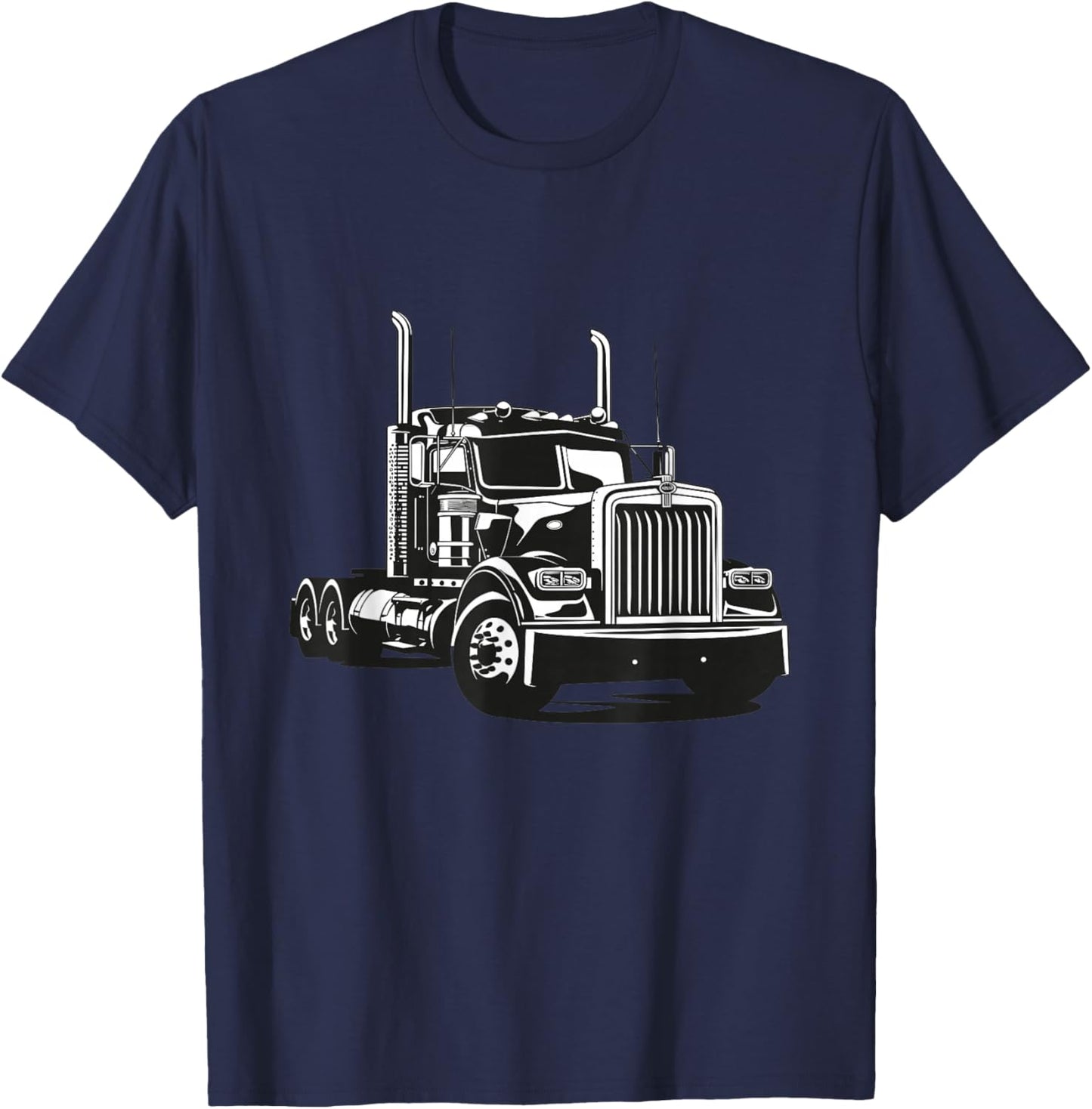Semi Truck Driver T-Shirt - T-Shirt | Navy