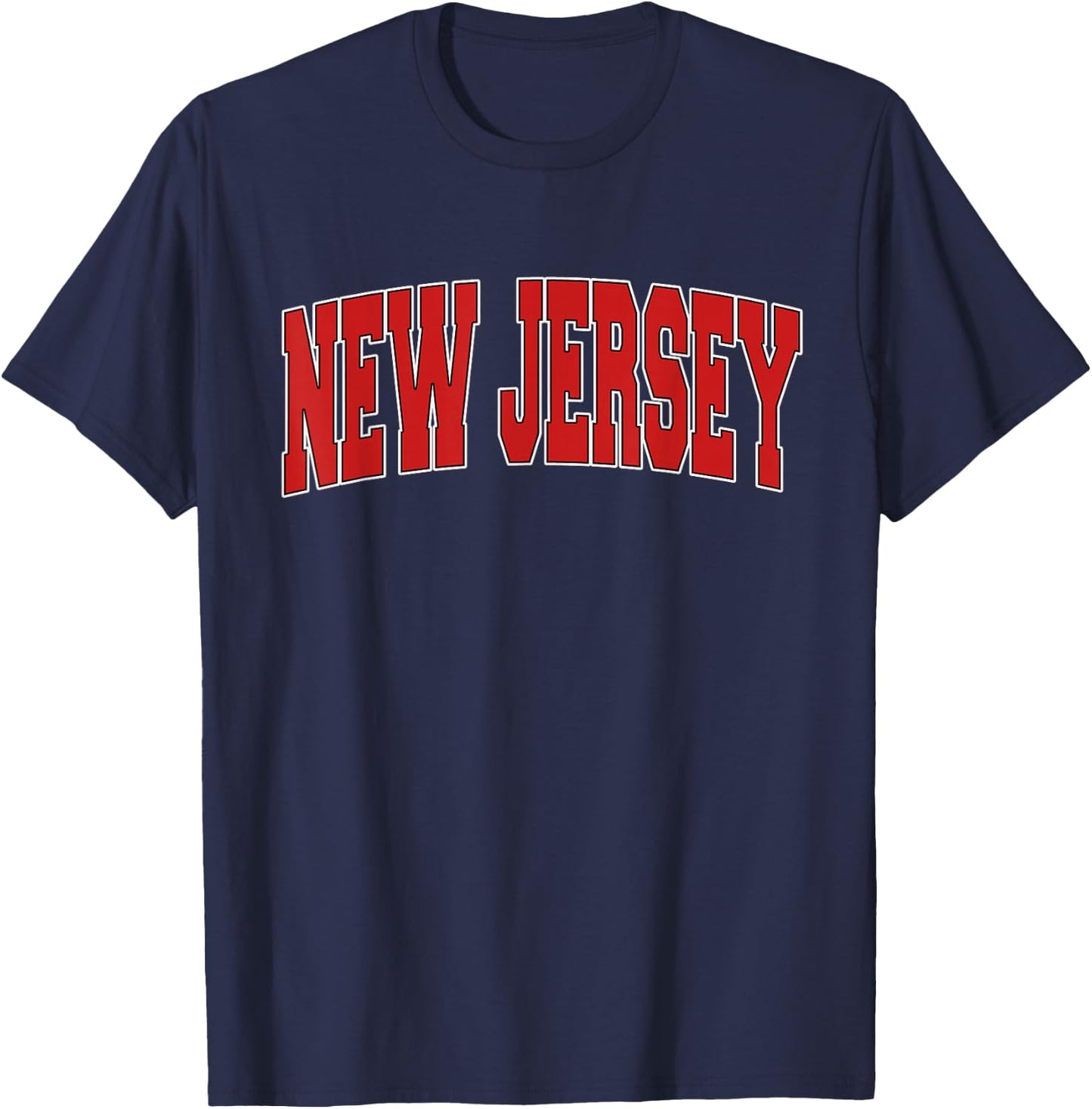 New Jersey USA State NJ Varsity Style Vintage Sports T-Shirt - T-Shirt | Navy