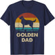 Golden Retriever Dad Gift Golden Dog Vintage T-Shirt - T-Shirt | Navy