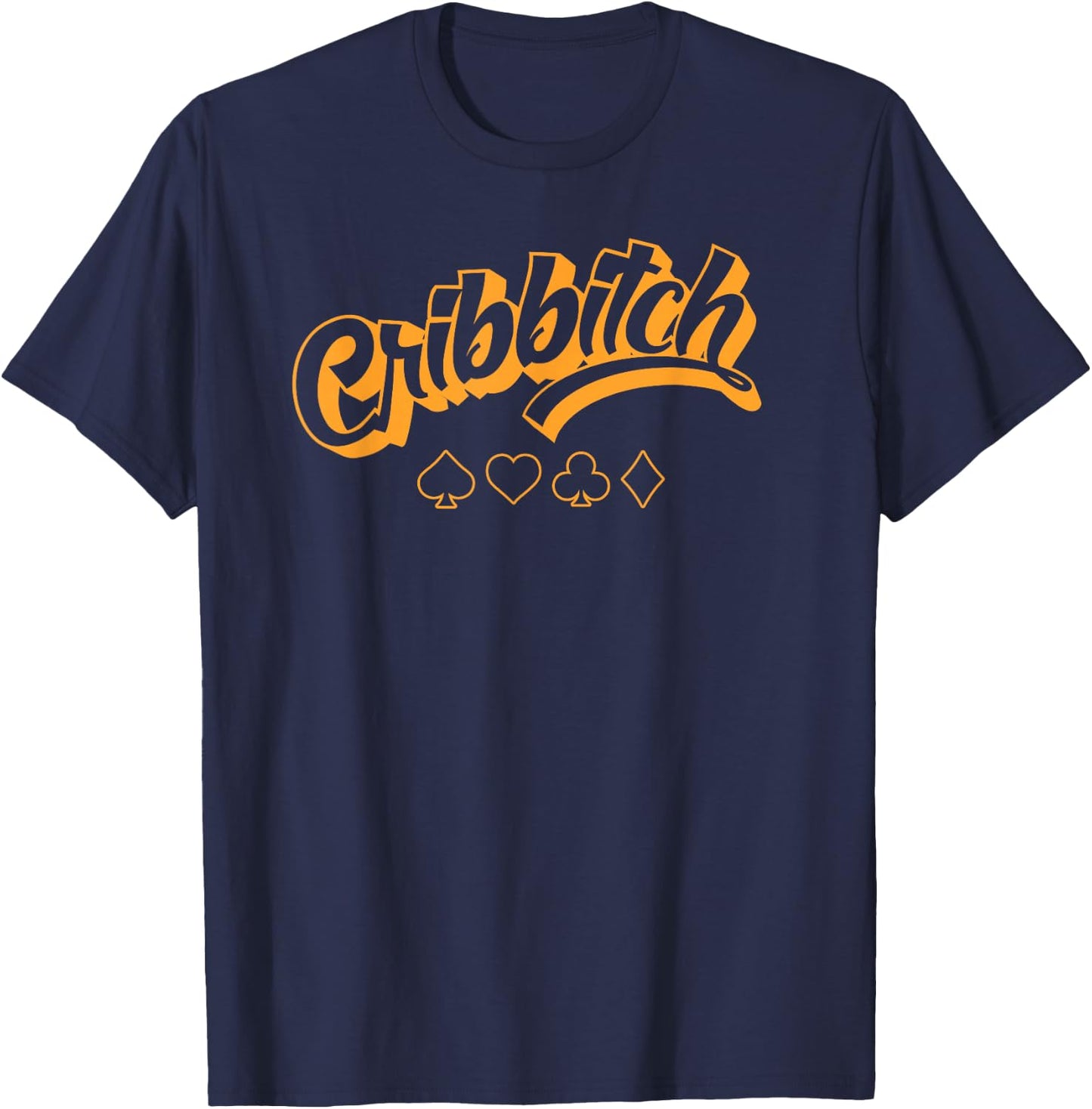 Funny Cribbitch Cribbage Queen T-Shirt - T-Shirt | Navy