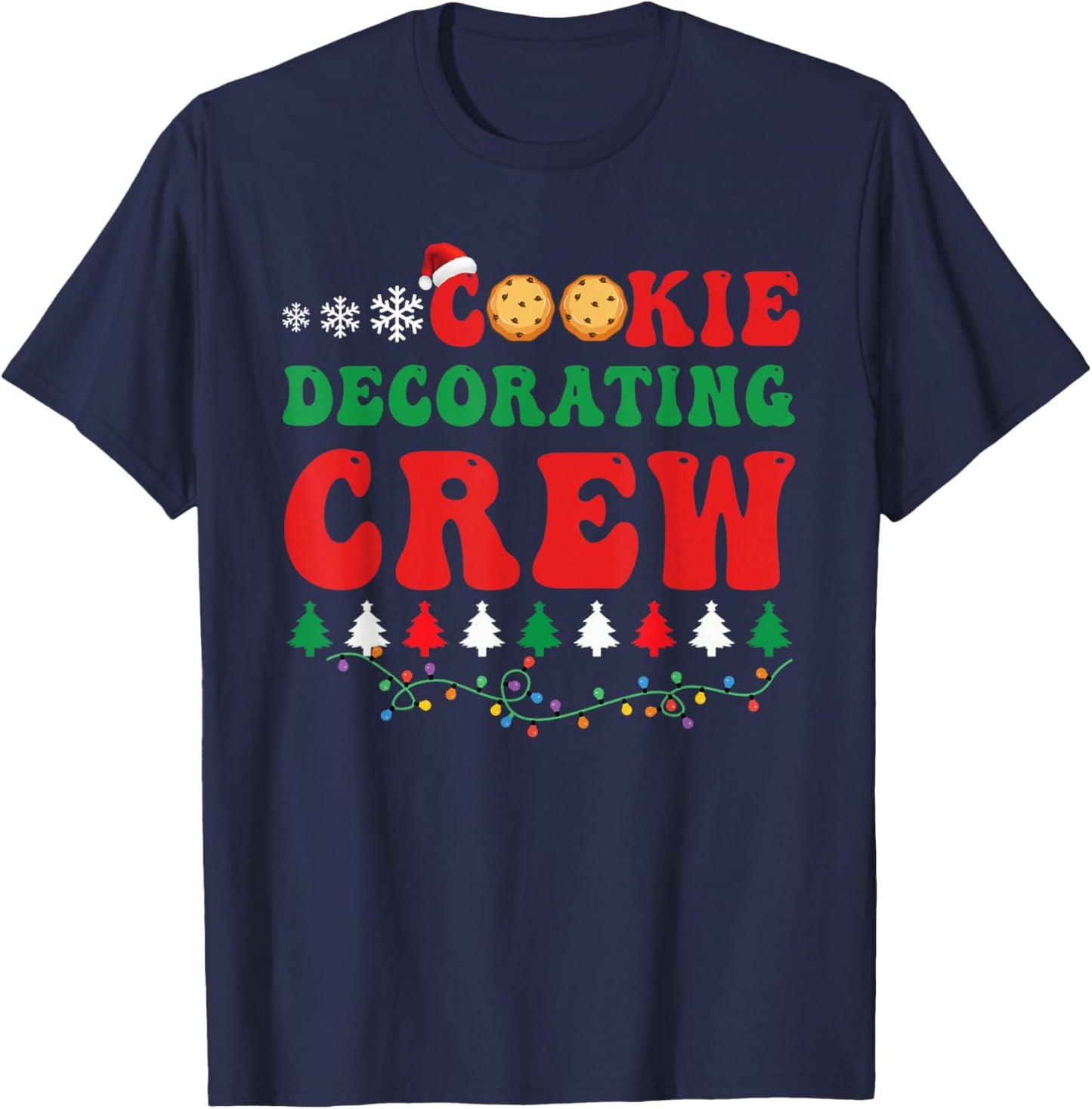 Cookie Decorating Crew Baker Funny Christmas Family Baking T-Shirt - T-Shirt | Navy