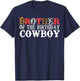 Brother 1st First Birthday Kids Cowboy Western Rodeo Party T-Shirt - T-Shirt | Navy
