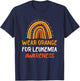 Wear Orange Leukemia Awareness Rainbow Leukemia T-Shirt - T-Shirt | Navy