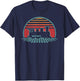 Train Driver Retro Vintage 80s Style Railroad Lover Gift T-Shirt - T-Shirt | Navy