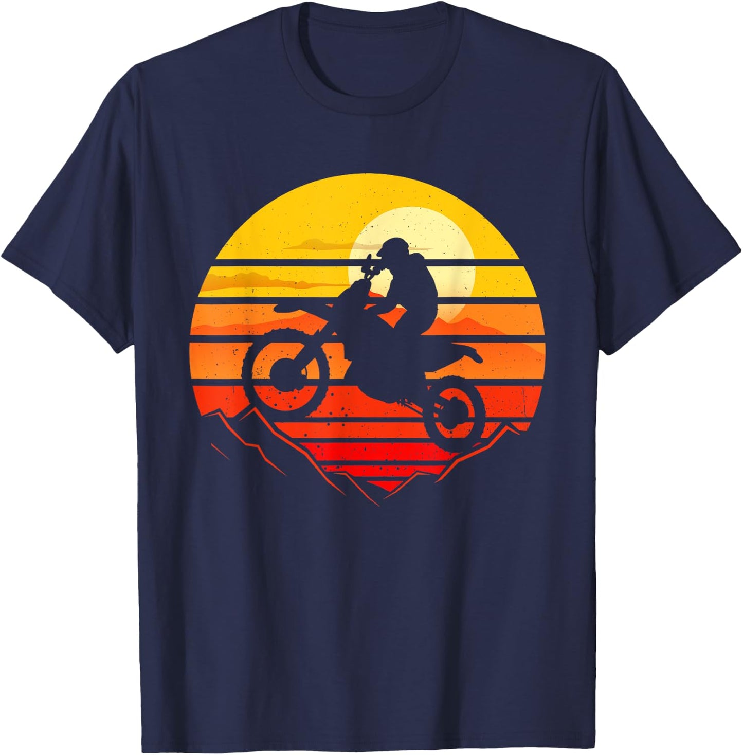Vintage Motorcycle Riding Bike Retro Motorbike Old Biker T-Shirt - T-Shirt | Navy