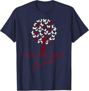 Oral Head Neck Cancer Awareness T-Shirt - T-Shirt | Navy
