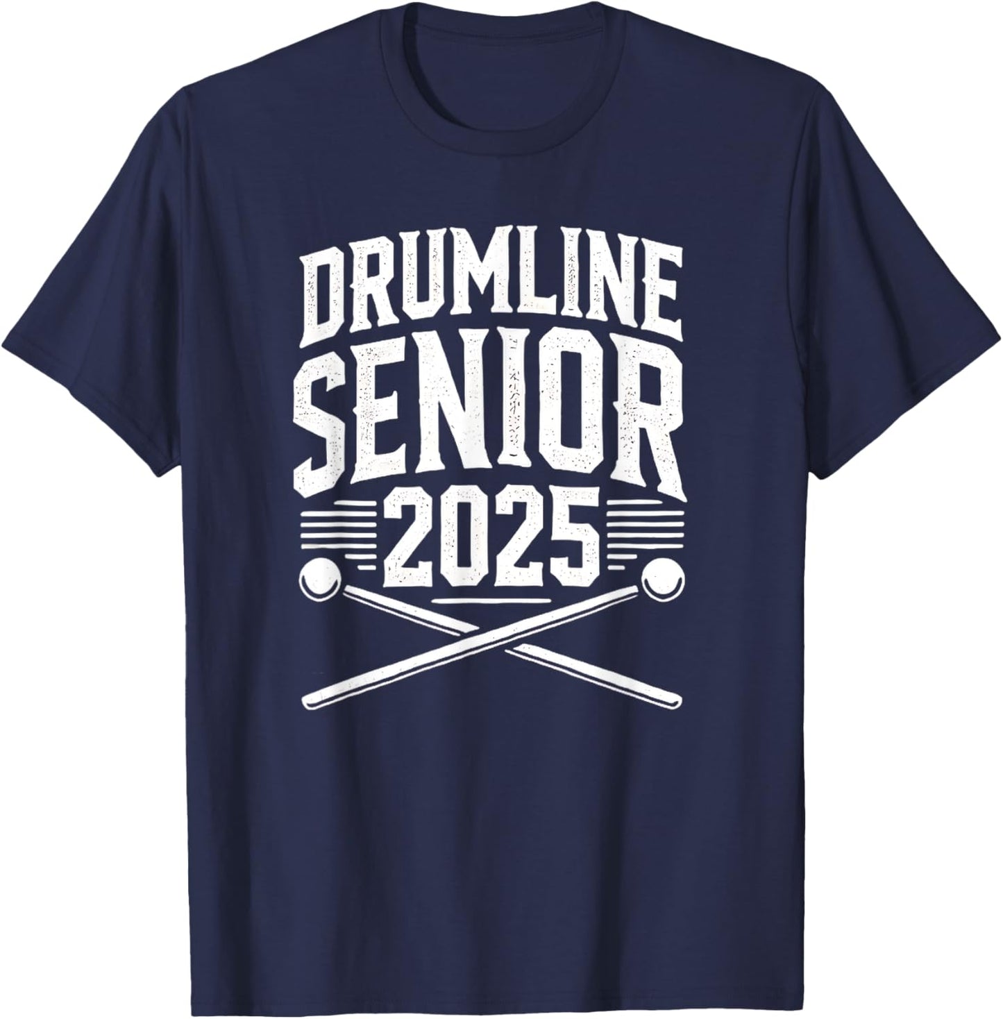 Drumline Senior 2025 High School Marching Band T-Shirt - T-Shirt | Navy