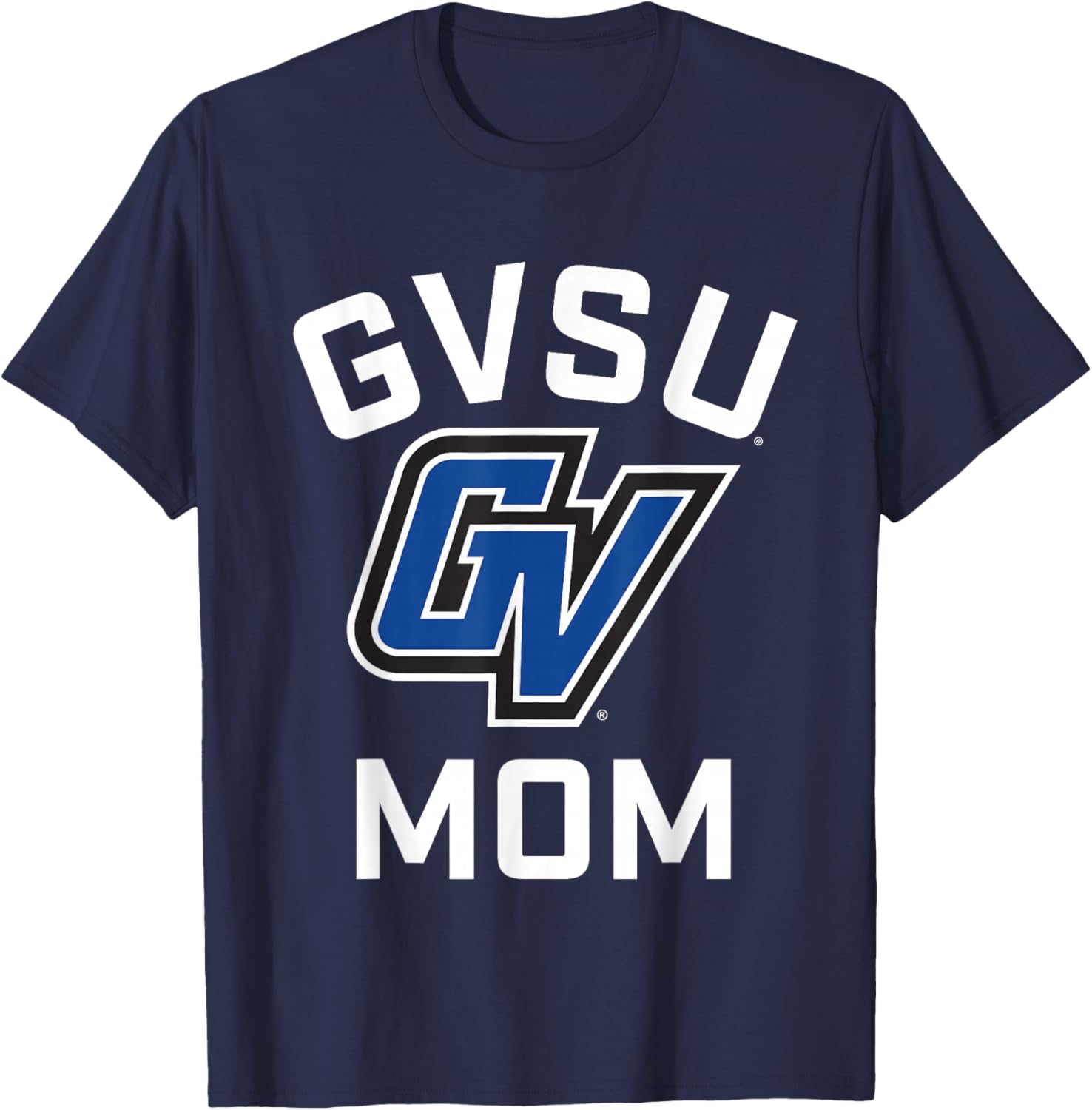 Grand Valley State University GVSU Lakers Arched Mom T-Shirt - T-Shirt | Navy