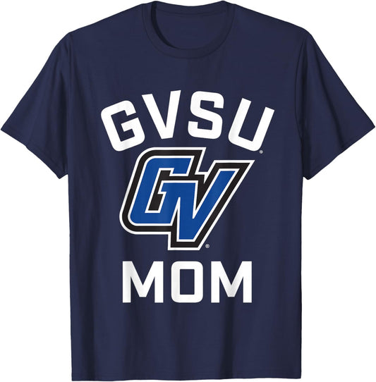 Grand Valley State University GVSU Lakers Arched Mom T-Shirt - T-Shirt | Navy
