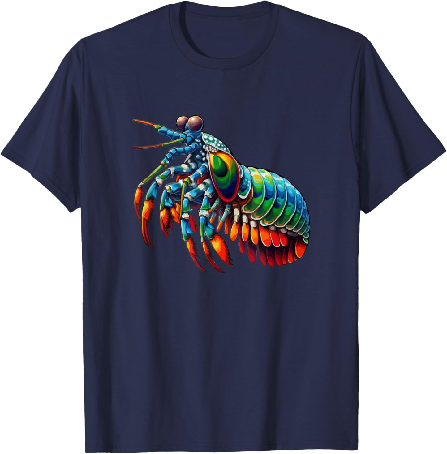 Mantis Shrimp Peacock Mantis Shrimp T-Shirt - T-Shirt | Navy