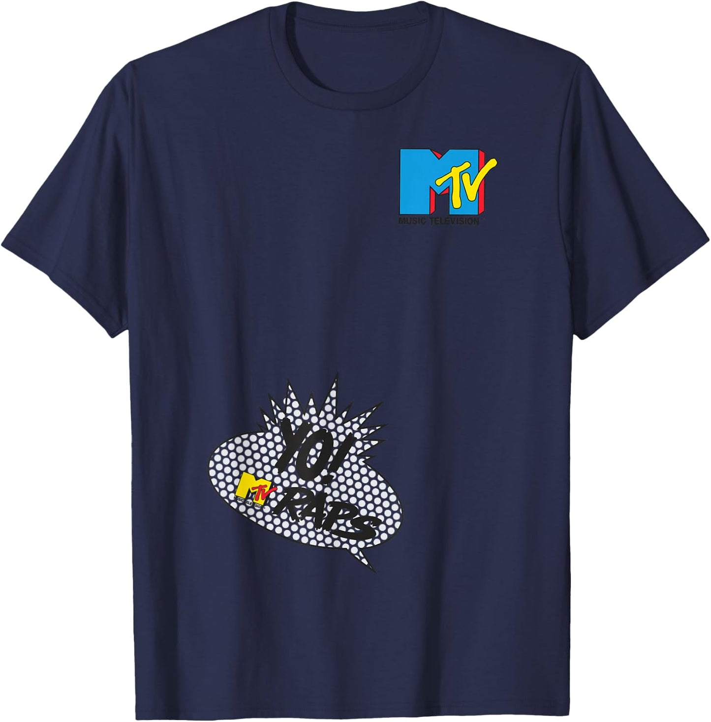 Front Back Mtv Logo Yo Mtv Raps Headbangers Spring Break T-Shirt - T-Shirt | Navy