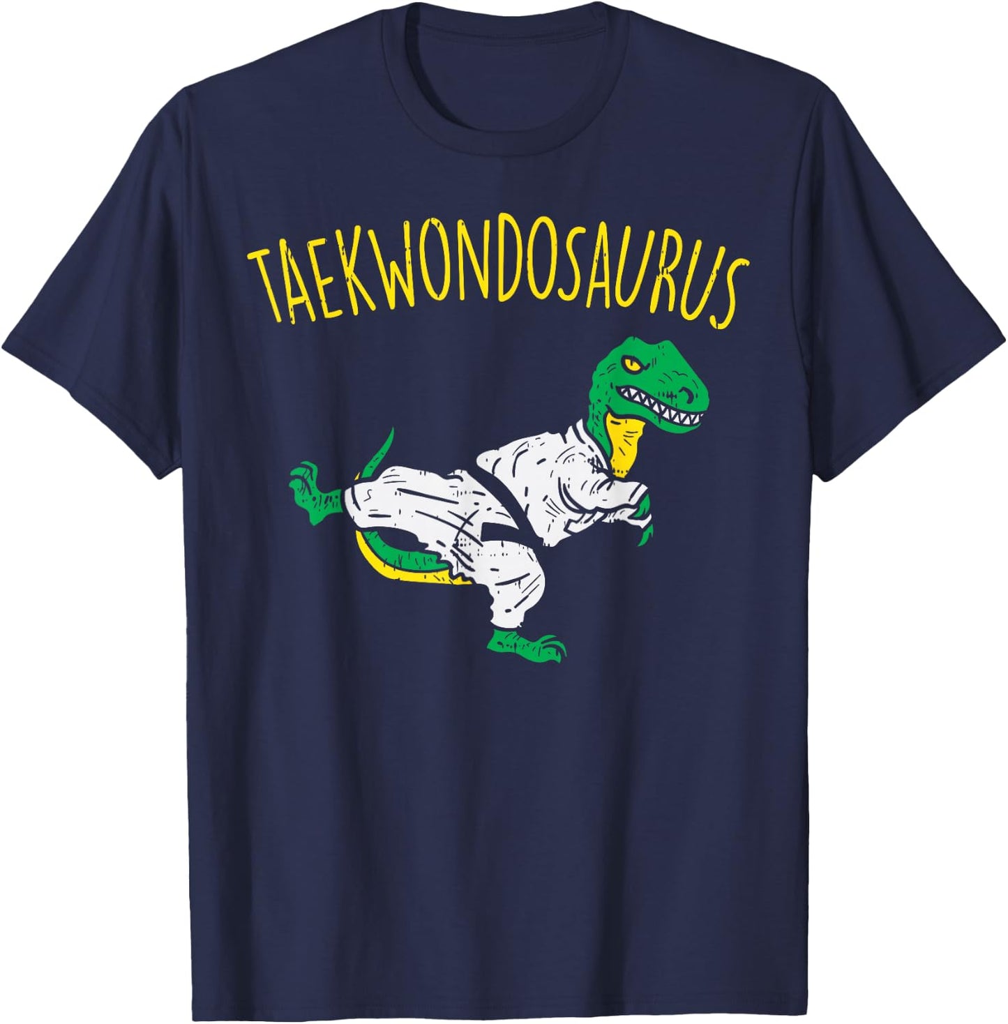 Taekwondosaurus Funny Trex Martial Arts Dinosaur Lover Gift T-Shirt - T-Shirt | Navy