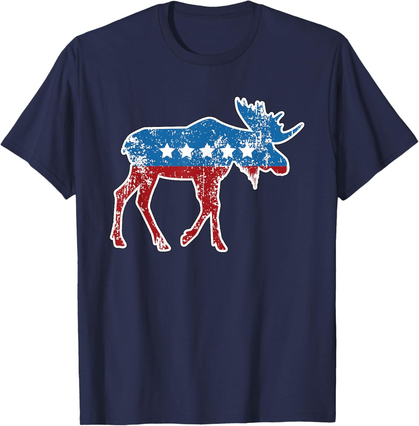 Theodore Roosevelt Teddy Political Bull Moose Party T-Shirt - T-Shirt | Navy