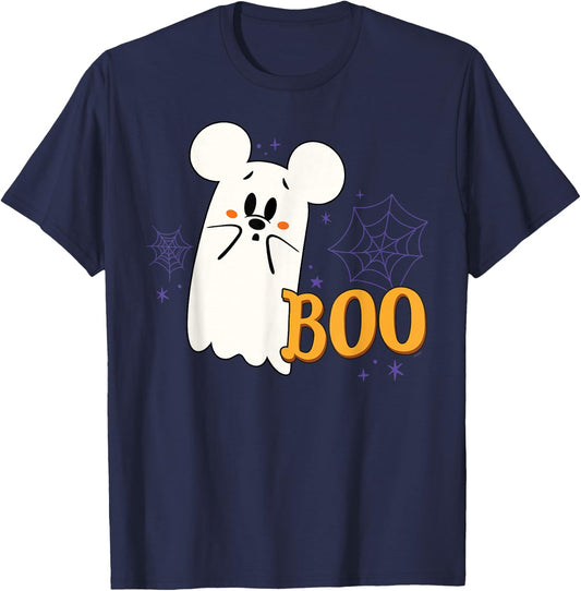 Disney Mickey Mouse Cute Little Ghost Boo Halloween T-Shirt - T-Shirt | Navy