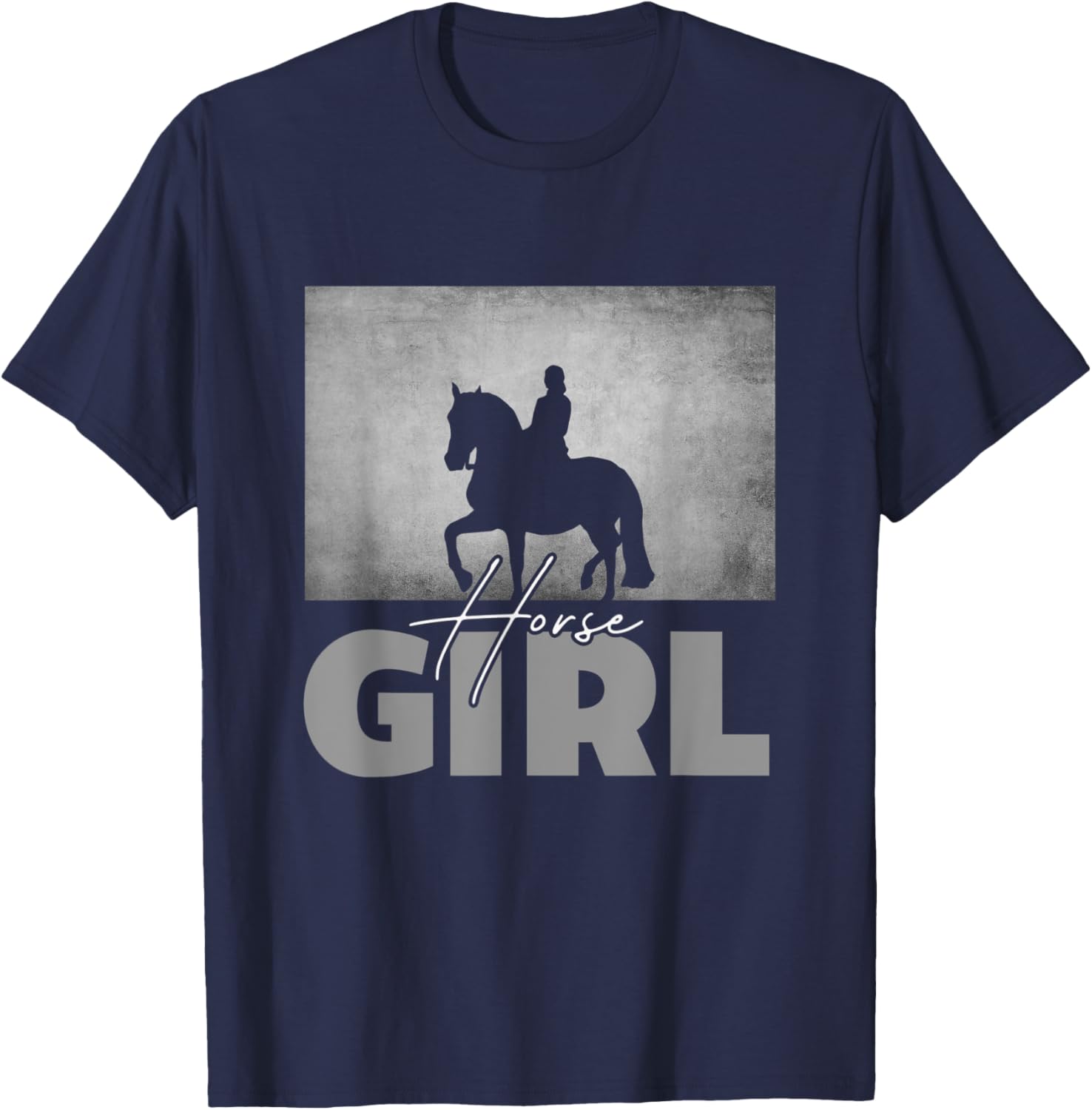 Horse Girl Horseback Riding Apparel - Horse T-Shirt - T-Shirt | Navy