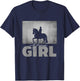 Horse Girl Horseback Riding Apparel - Horse T-Shirt - T-Shirt | Navy